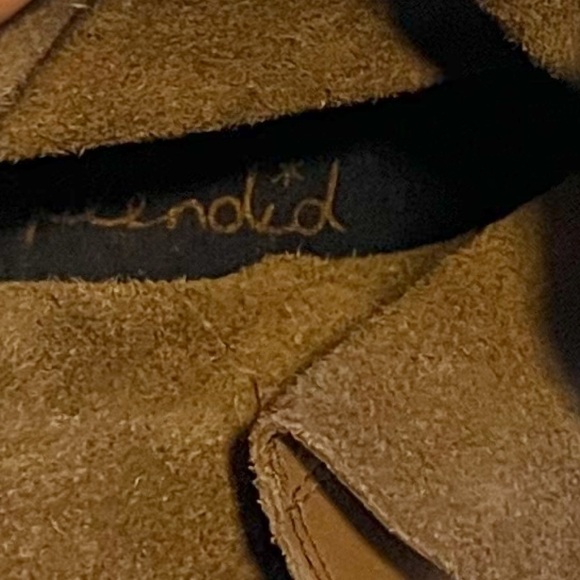 Splendid Latte Slouch Ankle Pull On Block Heel Leather Suede Boots Size 9.5M - Picture 7 of 8